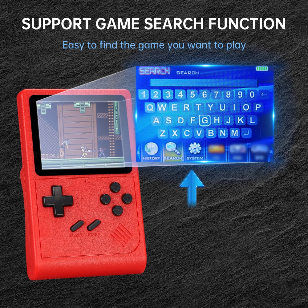 GB300 Portable Handheld Game Player 3.0 inch Screen Video Game Console Built-in 6000 Games Support AV Output for SFC/GBA