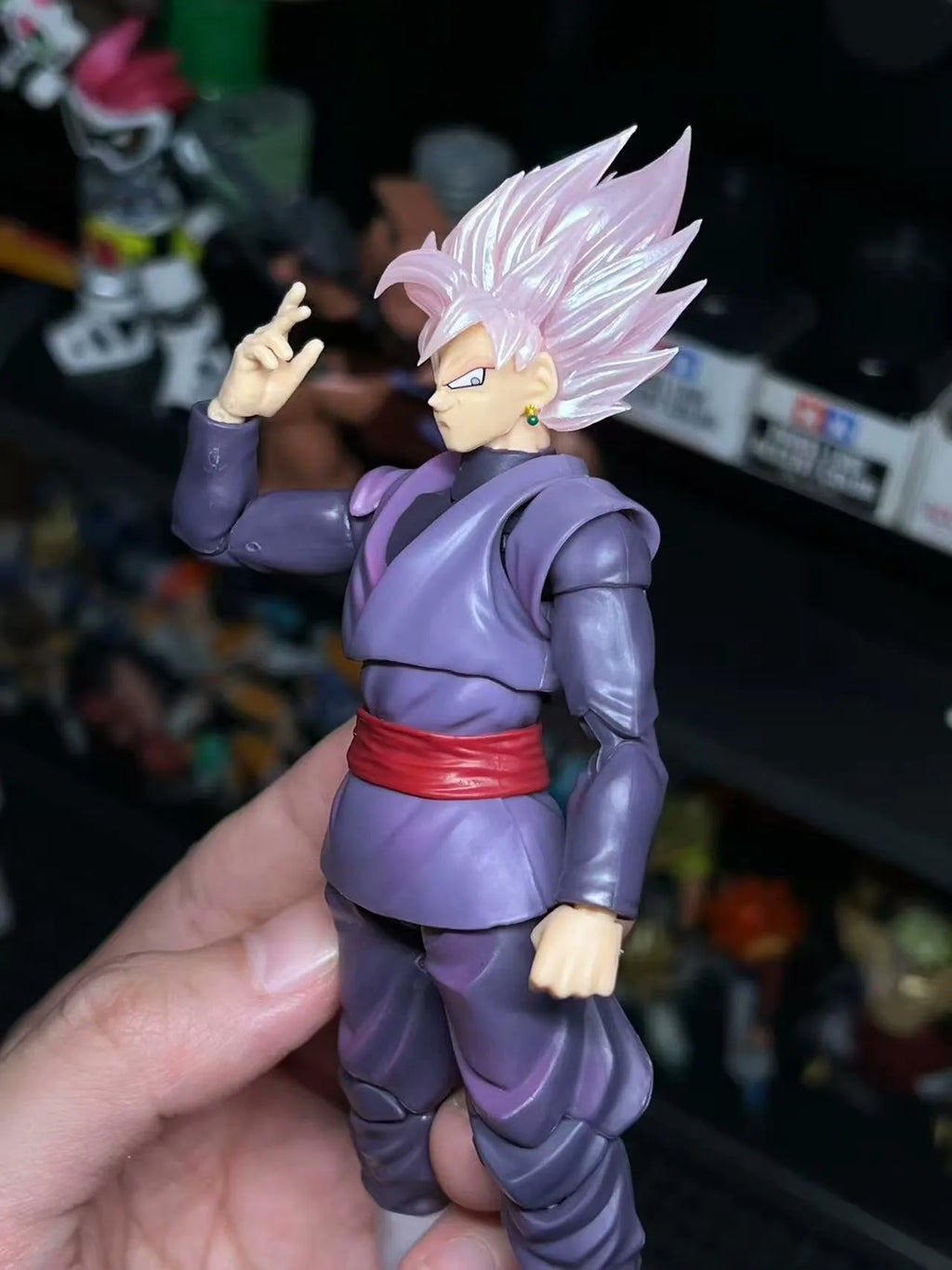 В наличност DL Zamasu Head Аксесоари за екшън фигурки CUSTOM Dragon Ball Z SHF Super Saiyan Rosé Son Goku Черно Аниме Модел играчки