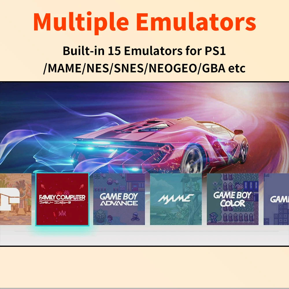 M15 Game Stick Retro Game Console with 30000+Games 4K HD Output for PS1/MAME/NEOGEO/NES/SNES/GBA Plug and Play for PC/TV/Monitor