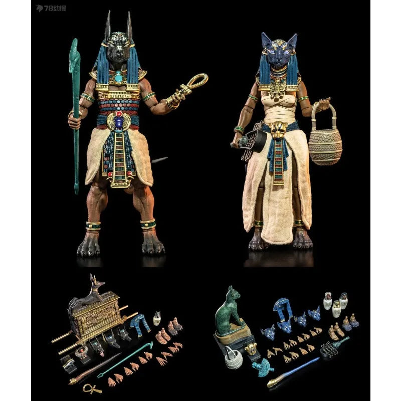 Four Horsemen Studios Genuine Figura Obscura Series BAST Anubis Movable Finished Product Model 1/12 Boy's Gift Collectibles