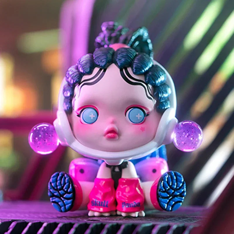 POP MART Skullpanda City of Night Series Blind Box Toys Kawaii Anime Action Figure Caixa Caja Mystery Box Dolls Girls Gift