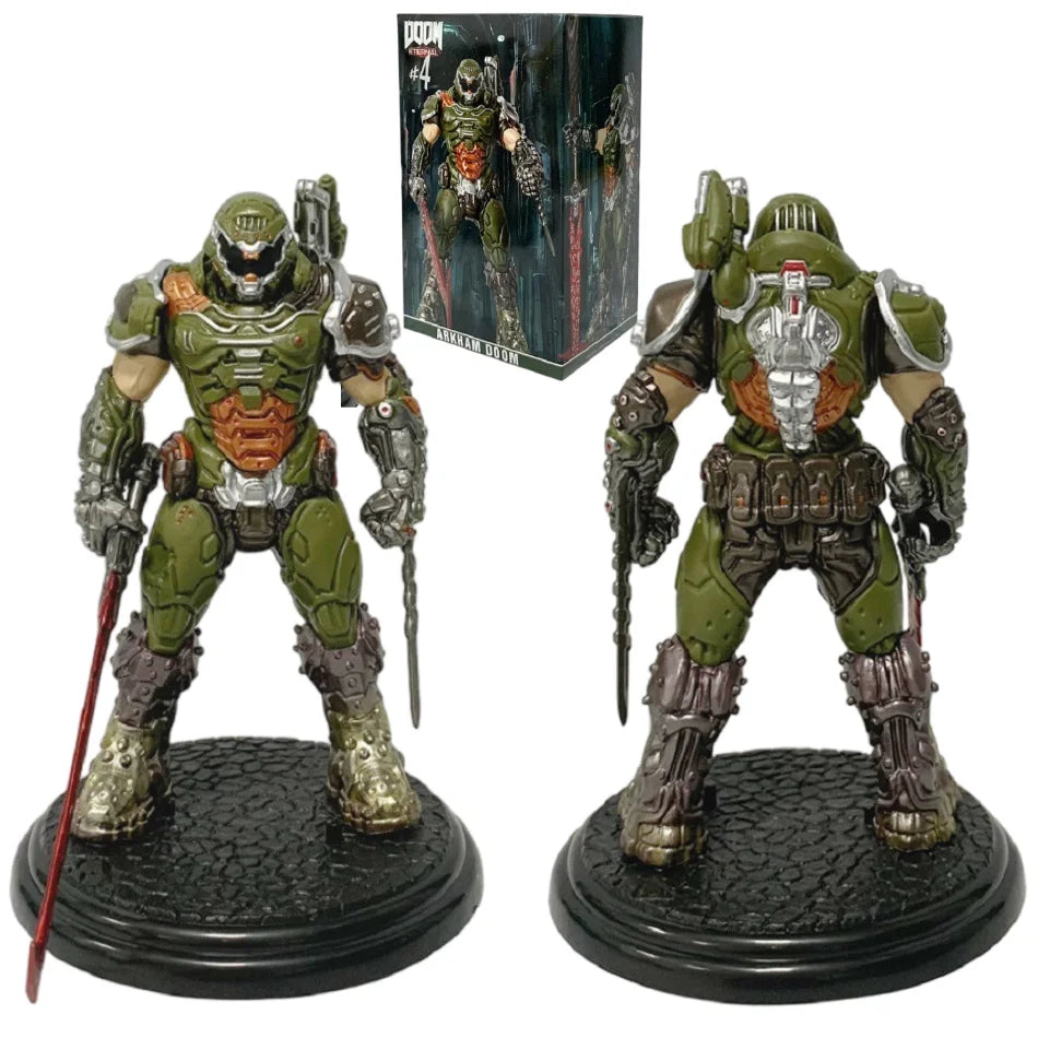 21cm Doom Slayer Eternal Demon Hunter Arkham Standing Posture Collectible Model Desktop Ornament Doll Pvc Toy Gifts