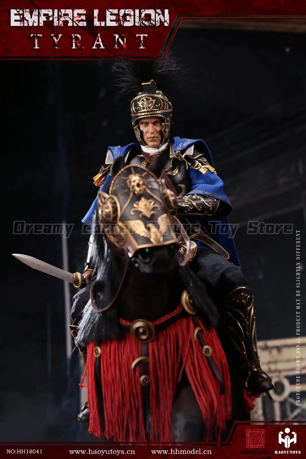 【In Stock】Original HHmodel HaoYuTOYS HH18041 Imperial Legion Tyrant Black Gold Man and Horse Set Edition 1/6 Action Figure Toy