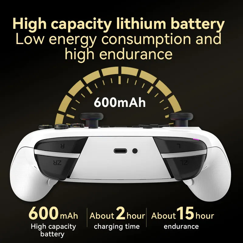 Gamepad  Controller Wireless Bluetooth Wake Function Joystick 6-Axis Gyro Handle HD Vibration