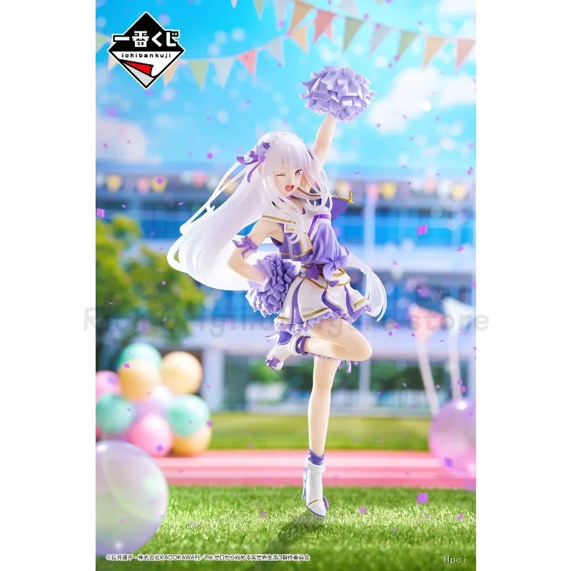 【In Stock】Original BANDAI Lchiban Kujl Re:ZERO - Starting Life in Another World Cheers You Up ~ A Prize Emilia Anime Figure