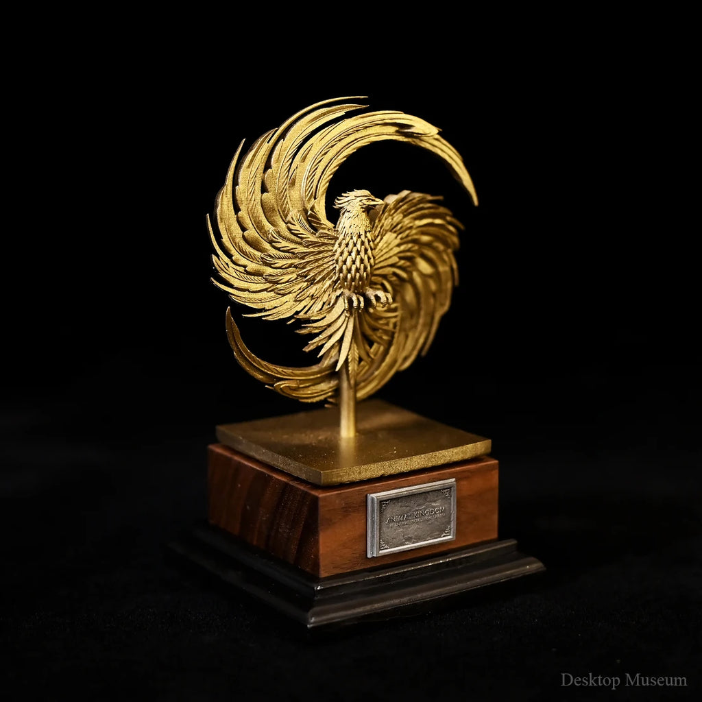 100 mm Tischdekoration aus Kunstharz, goldener Adler, LTCP-410