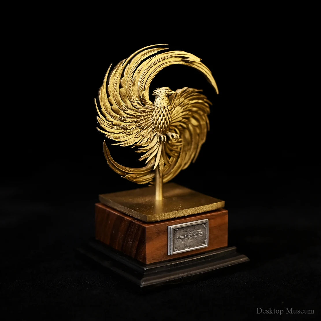 100 mm Tischdekoration aus Kunstharz, goldener Adler, LTCP-410