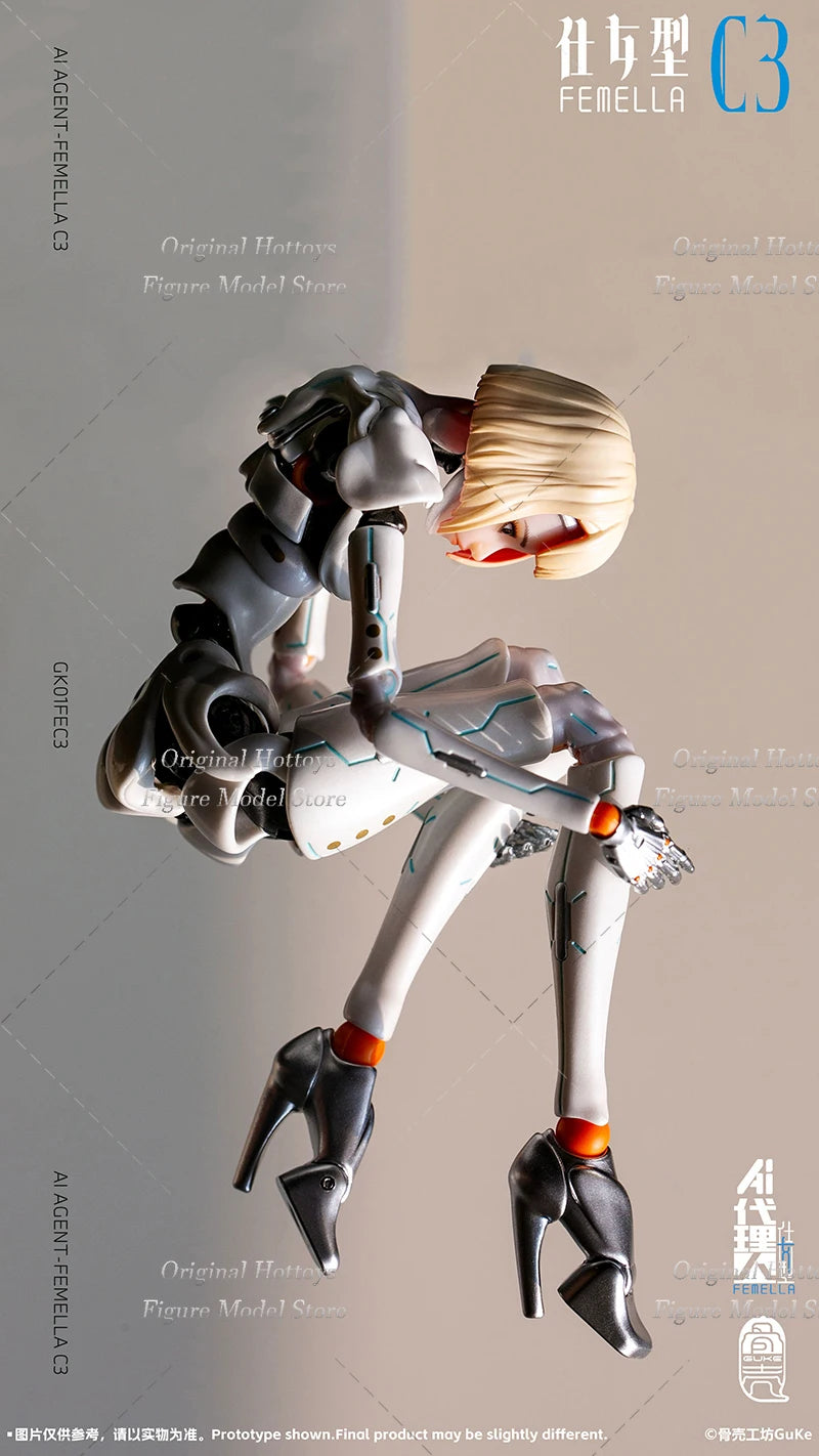 Guke Studio GK01FEC3 1/12 Scale Female Soldier AI Agent-Femella C3 Full Set 6-inches Action Figure Model Doll Collection