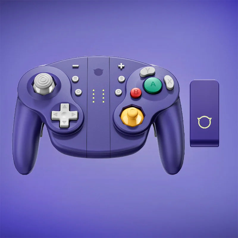 NYXI Purple Wizard 2 TMR White Special Edition Joy-pad for GameCube/Switch Compatible Gaming Controller