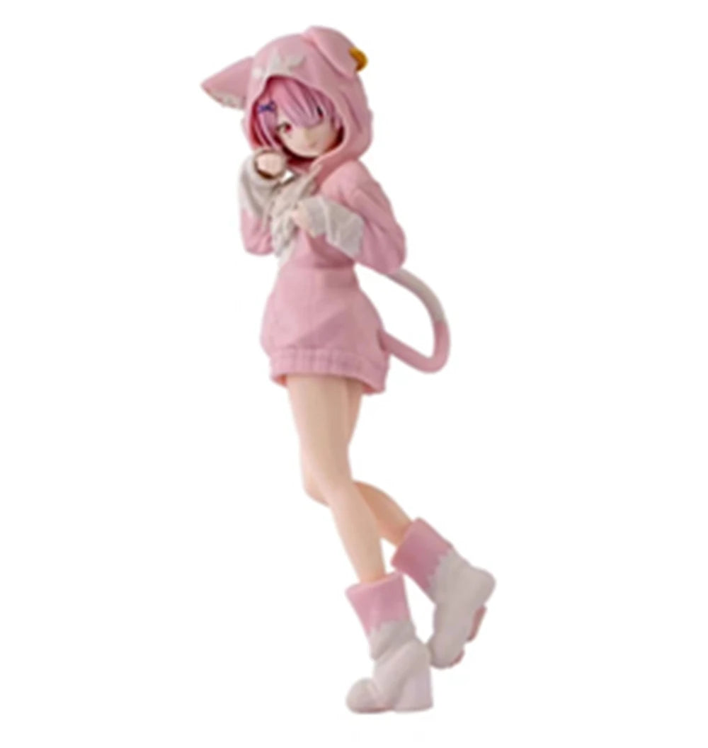 22CM Anime Re:Zero kara Hajimeru Isekai Seikatsu Rem Figure Model Ram Puck Starting Dresses PVC Emilia Collection Gift Toy
