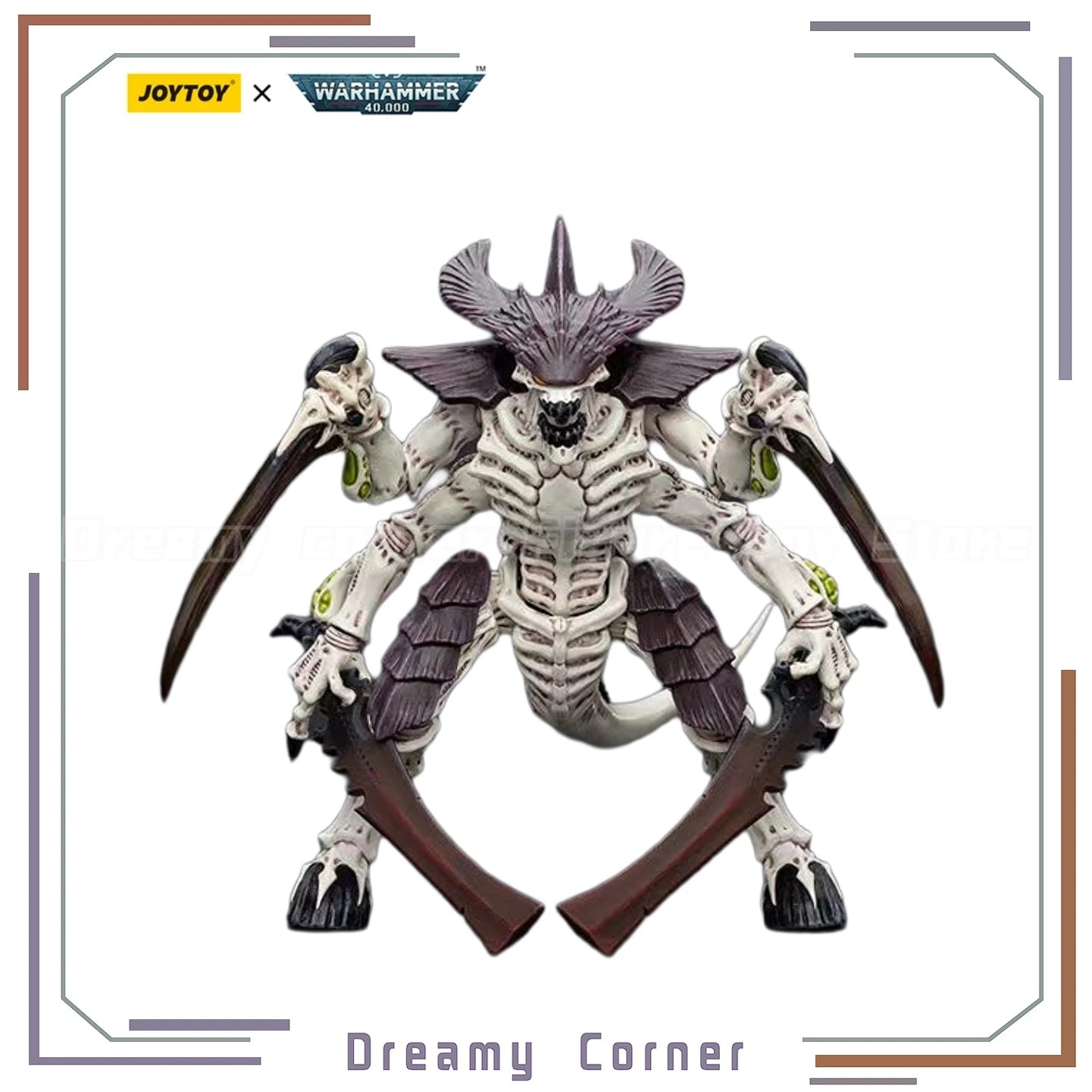 【In Stock】JOYTOY Warhammer 40K Tyranids Hive Fleet Leviathan Tyranid Warrior with Boneswords 2 1/18 Action Figure Articulated