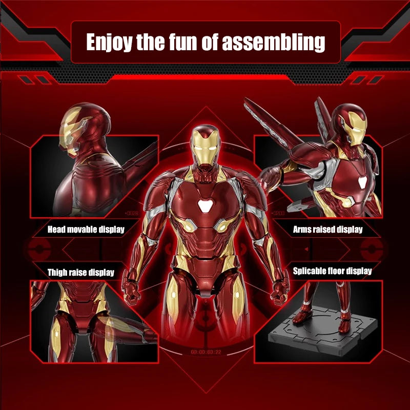 Fondjoy The Avengers Iron Man Modle MK50 Spider-Man MK5 MK6 Assemble Toy Model Collectible Gift 1/12 Action Figures Toy Boy Gift