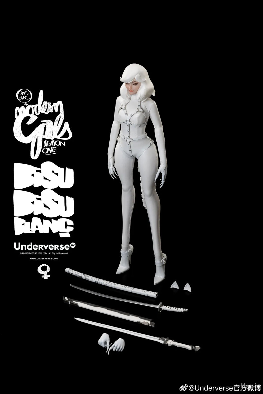 【MT】Original Underverse MODERN GALS Christmas Limited Edition "Catwoman" Bisu Bisu Blanc 1/6 Action Figure Model Toys