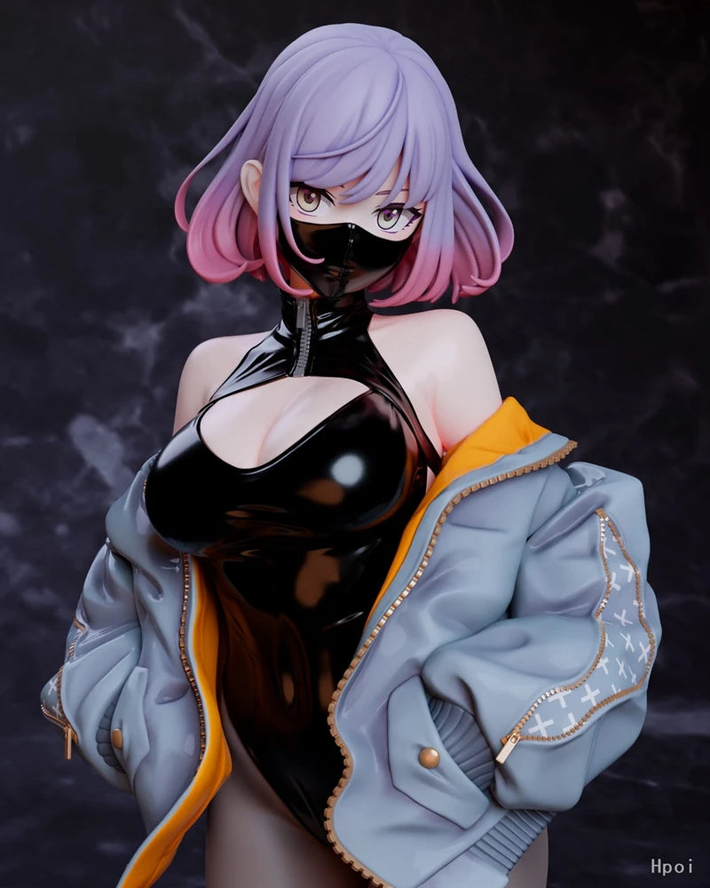 24cm Astrum Design Luna illustration by YD Anime Figure Sexy Black Pink Mask Girl Action Figure PVC Collectible Model Doll Toys