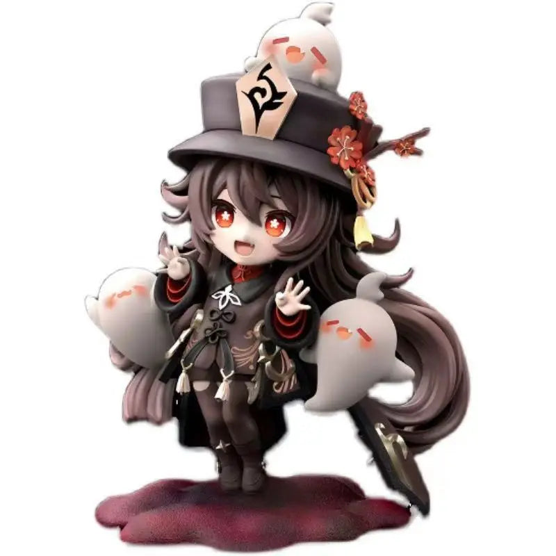 New Hu Tao Genshin Impact Figure Anime Collectible Doll Colorful Version Cute Ghost Girl Action Model Toy Gift For Fans Kids Adu