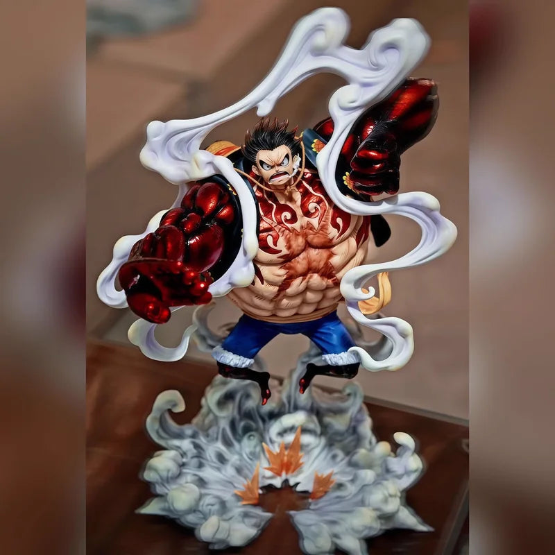 JT One Piece 38 см Monkey D. Luffy Gear 4 екшън фигурка колекционерска играчка - аниме модел кукла за колекционери и подаръци