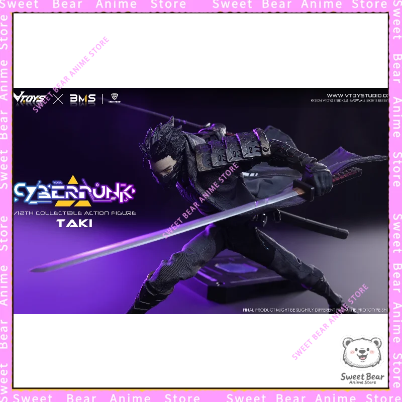In Stock VTOYS＆BMS TAKI VSD010 Cyberpunk Samurai: Takumi  1/12 Action Figure Anime Model Trendy Toys Desktop Doll Collectibles