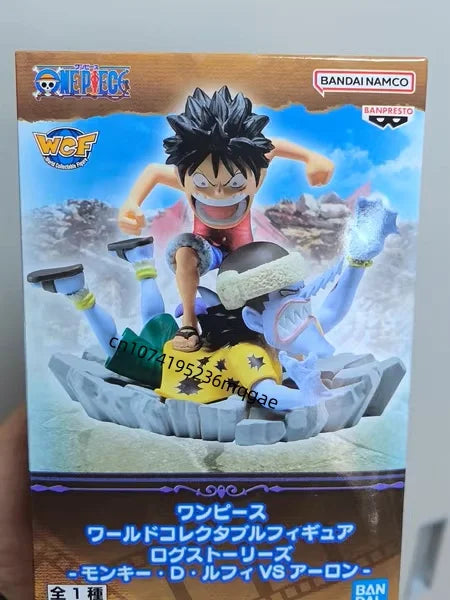 Original Bandai ONE PIECE WCF LOG STORIES Luffy Nami Eneru Anime Action Figures Model WCF desktop Ornaments Gift Decorations