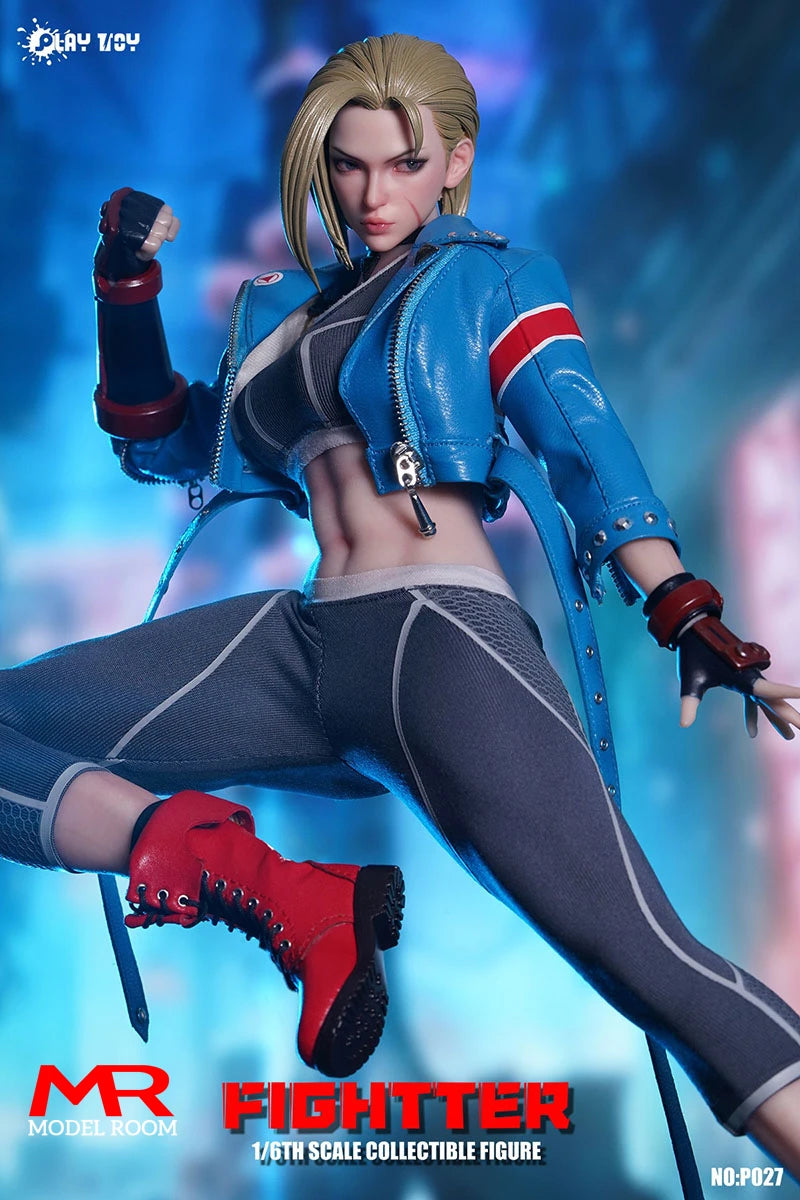 2025 Q3 PLAY TOY P027 1/6 Fightter Movable Eyes Action Figure 12'' Female Soldier Figurine Model Full Set Collectible Toy