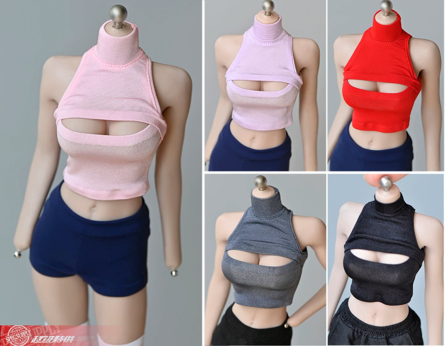 Weibliche Puppen im Maßstab 1/6, weibliche Weste mit offener Brust, passend für 12 Zoll TBLeague JIAOU DOLL-Actionfigur, Körpermodell