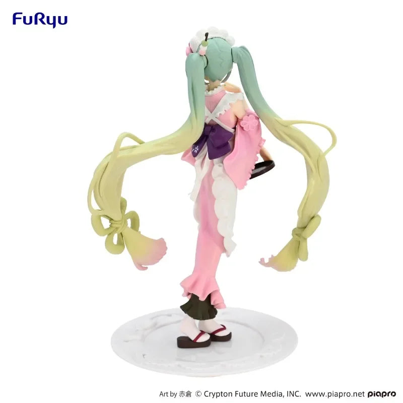 FuRyu Original Genuine Vocaloid Piapro Characters Hatsune Miku Exc∞d Creative Sweet Sweets Matcha Parfait 20cm Model Toy Figures