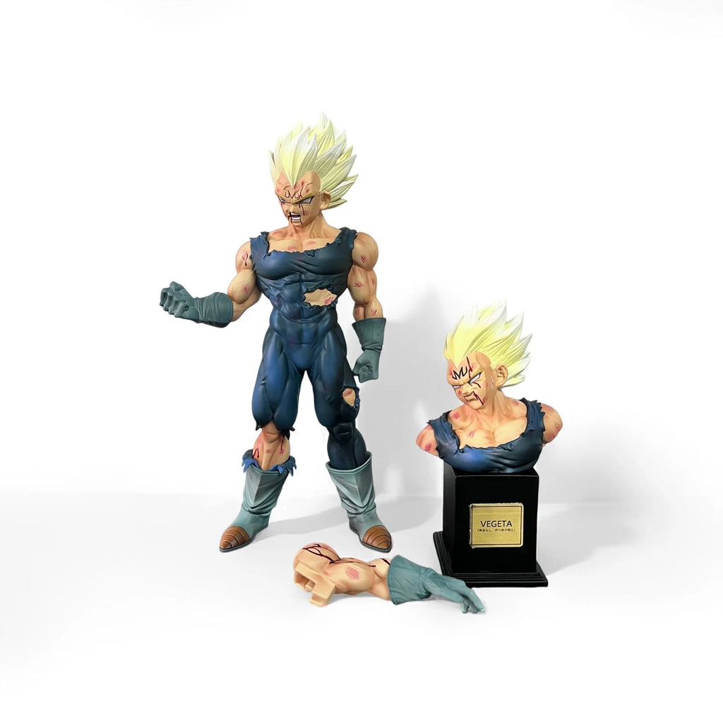 New In stock: Vf Statue, Dragon Ball Z Vegeta Figure, Replaceable Head Sculpture, Majin Vegeta Articulated Figure, 28cm inches