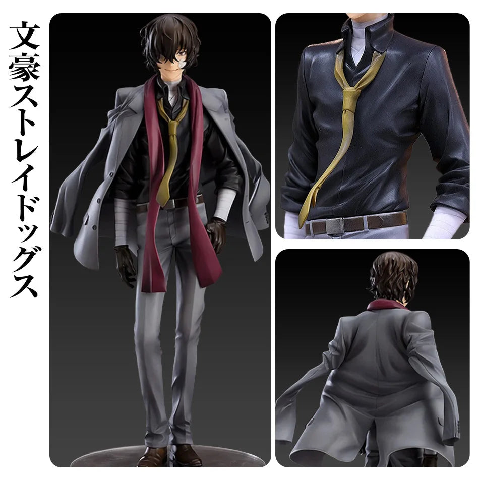 24cm Japanese Anime Dazai Osamu Figurine Bungo Stray Dogs Action Figures PVC Model Collection Peripheral Toys Birthday Gifts