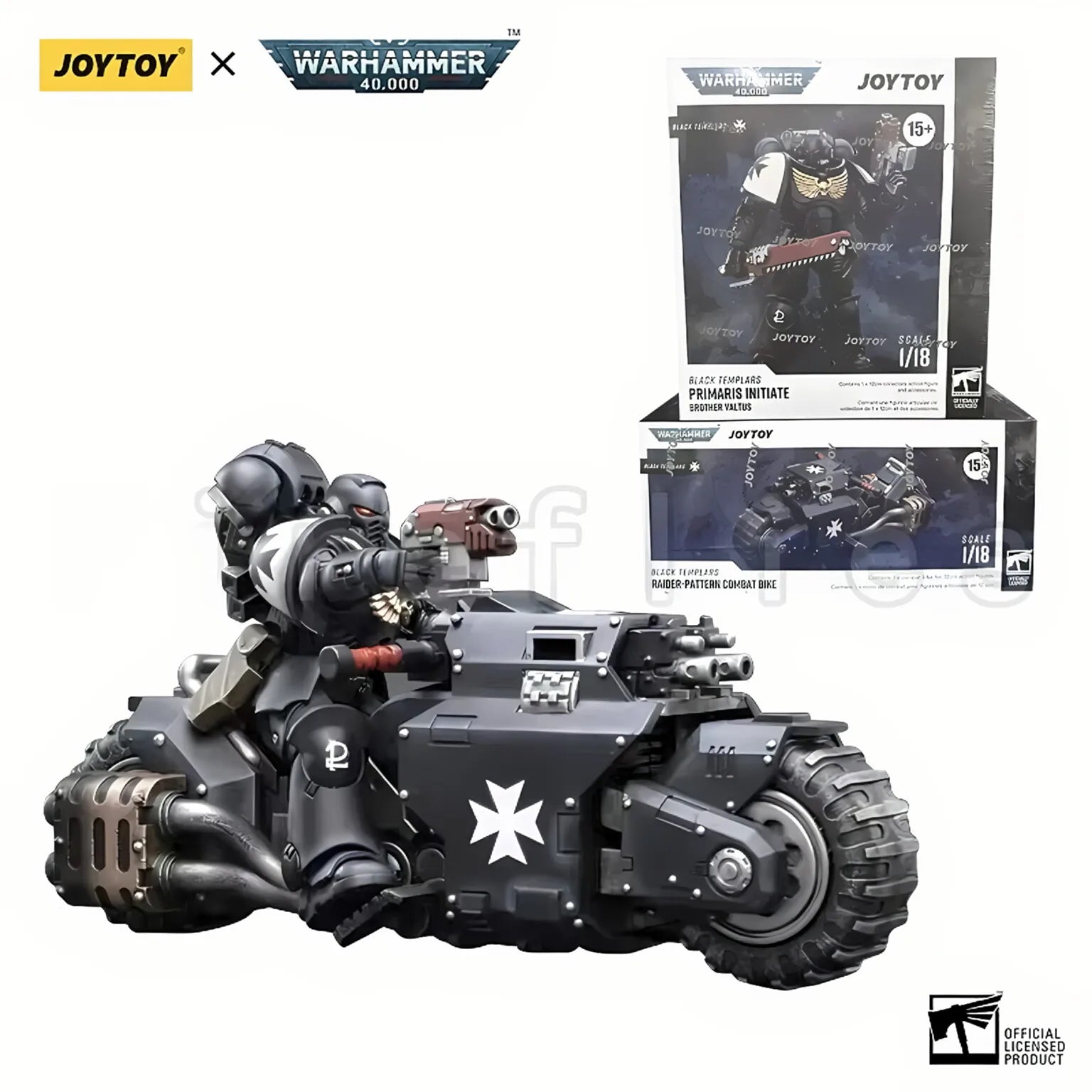 1/18 JOYTOY Action Figure 40K Black Templar Figure And Mechas Anime Model Toy
