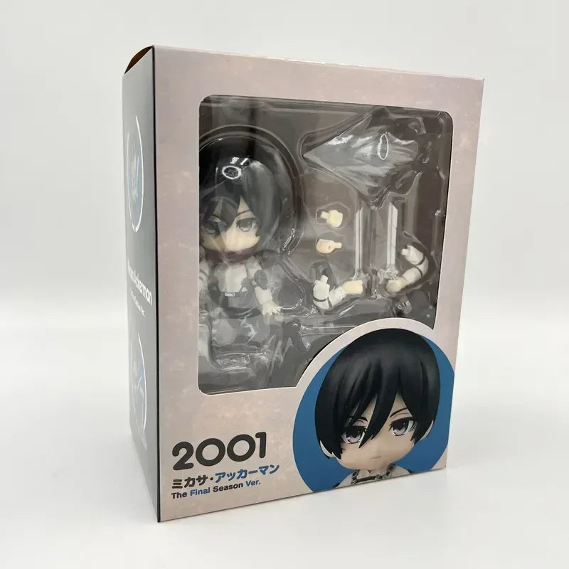 #2001 Mikasa Ackerman Attack on Titan Anime Figure Hange Zoe Shingeki no Kyojin Action Figure Erwin Smith Figure Model Doll Toys