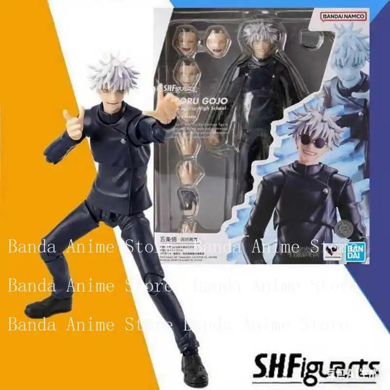 In Stock Bandai Original S.H.Figuarts SATORU GOJO Tokyo Jujutsu High School Anime Action Figure Model Toy Gift for kid