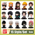 5 Style/Set Q Version Demon Slayer Sitting Ghost Doll Tanjiro Nidouzi Inosuke Zenizu Figure Action Figure Movie Model Toys Doll