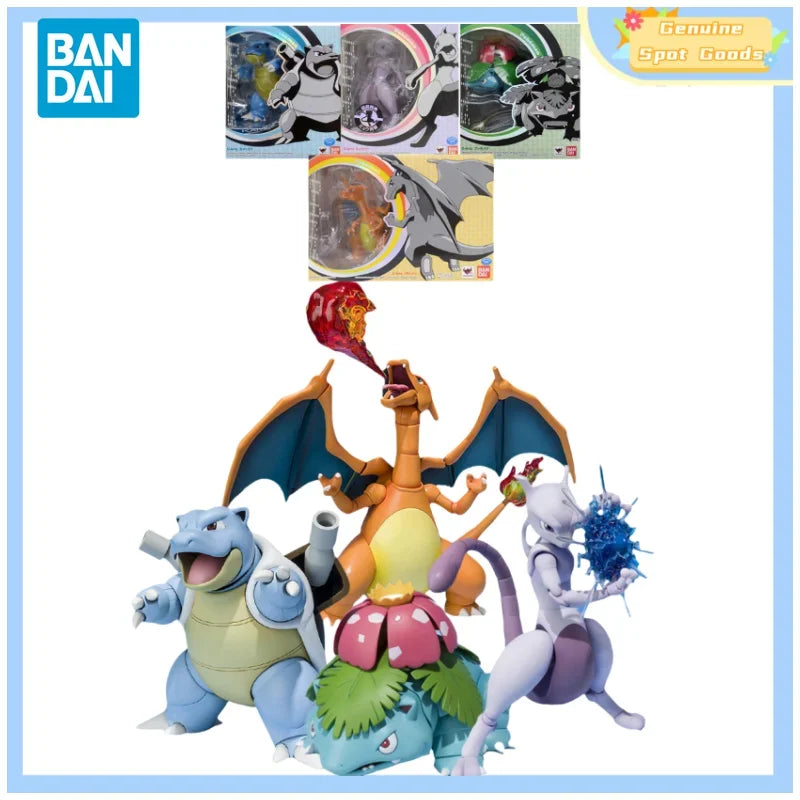 Genuine Bandai POKEMON D-Arts Mewtwo Bulbasaur Anime Action Figures Model Figure Toys Collectible Gift for Toys Hobbies Children