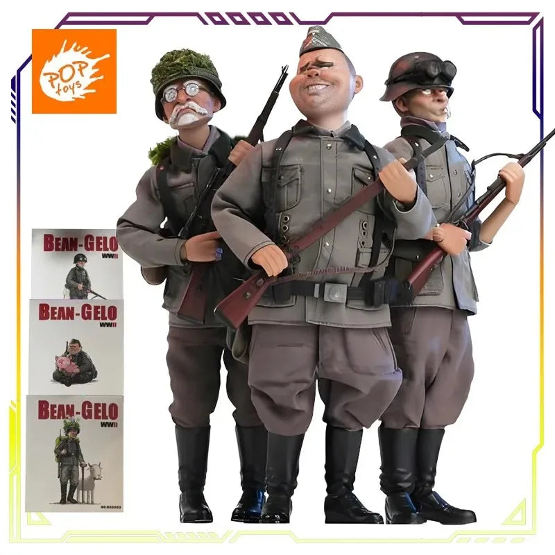 POPTOYS Original Big Head Soldier Series Encounters in The Jungle Collectible Action Figure Model Toy Ornament Gift for Boys