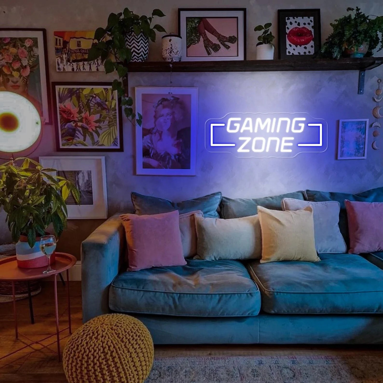 Game Zone Neon Sign Wall Art Decor Game Room Decor Gaming Wall Art Decor Gamer Birthday Gift For Him Mancave Decor Arcade Sign