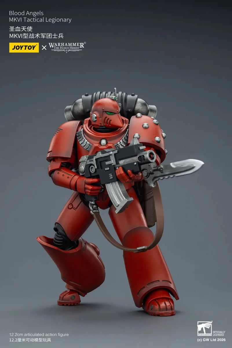 JOYTOY Warhammer 40000/40k The Horus Heresy Blood Angels MKVI Tactical Legionary Action Figure Doll Decoration Collection Model