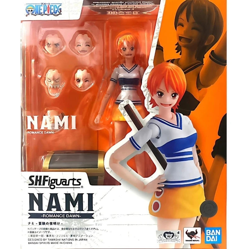 [Genuine in stock] Bandai SHF One Piece East China Sea Chapter Straw Hat Pirates Nami Early Stage Action Figure Collection Gift