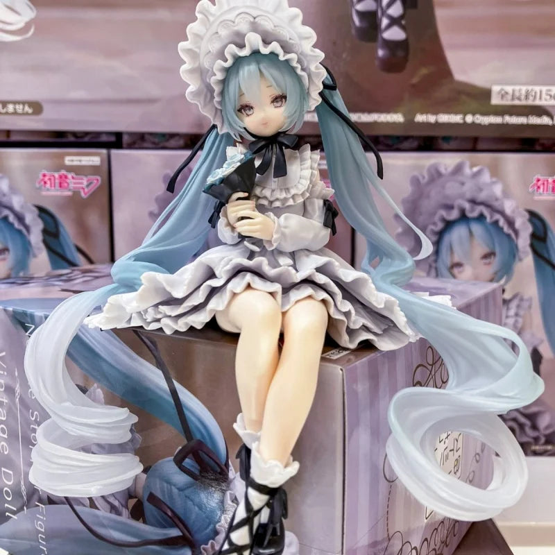 Original Furyu Hatsune Miku Vintage Doll Noodle Stopper Figure Anime Peripheral Pvc Model Kt Collectible Statue Ornament Toy