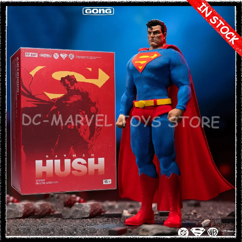 In Stock GONG Studio Superman 17.5cm DC Batman: Hush Superman Hush Bat Man Anime Action Figures Pvc Collection Figures Gift Toys
