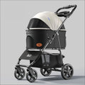 One Button Easy Fold Lightweight Pet Stroller with Carry Bag Cat Dog Travel Cart for Small Medium Pets White Purple Color Option