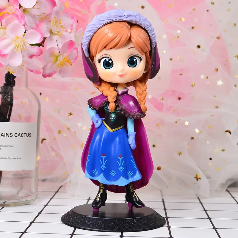 Cartoon "Frozen" character model toy Elsa Anna Princess Castle cake decoration ornaments party supplies gifts for children