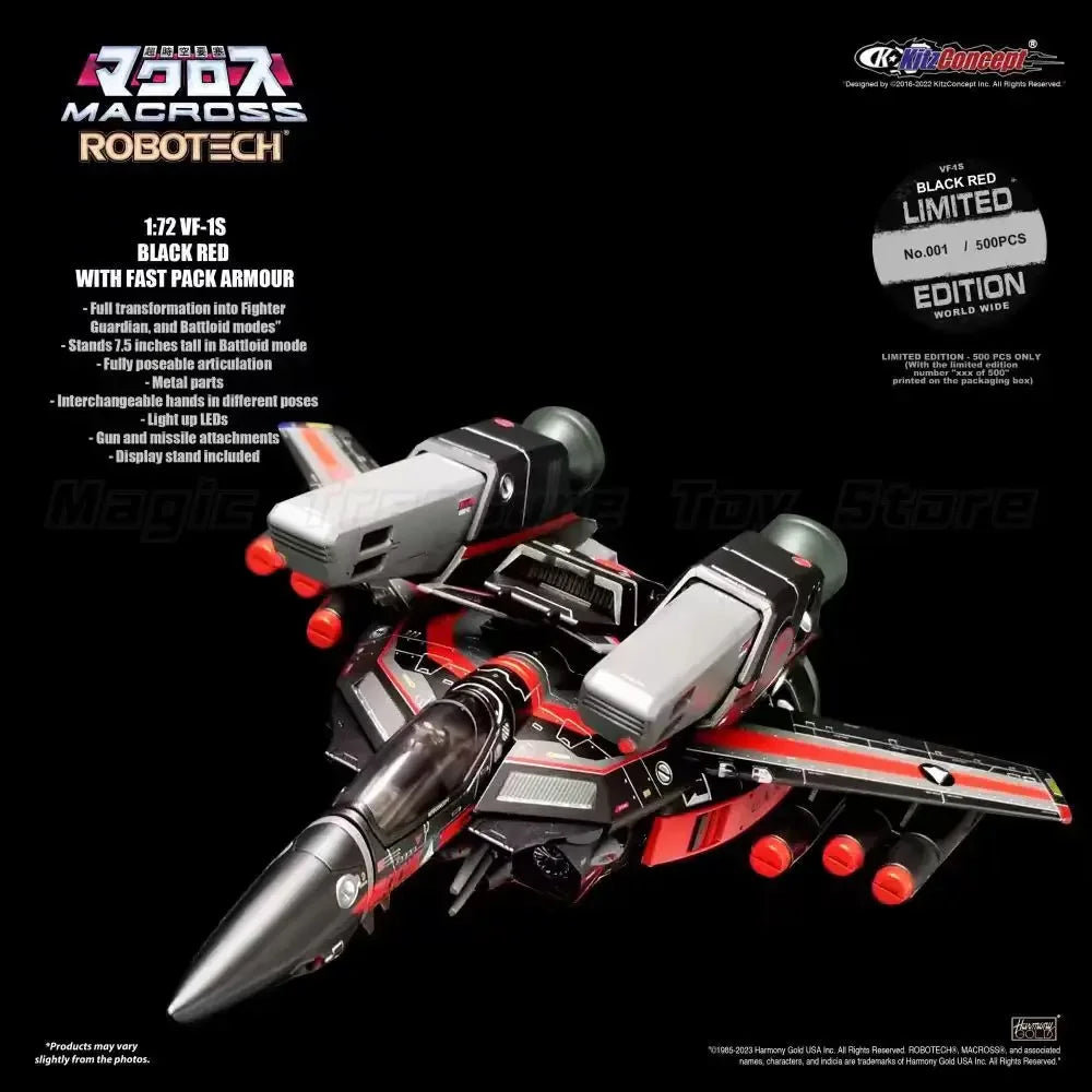 【MT】Kitz Concept Robotech Macross Delta VF-1S Red and Black Space Bag Limited Edition 2.5 Finished Mecha Model Toys Figure