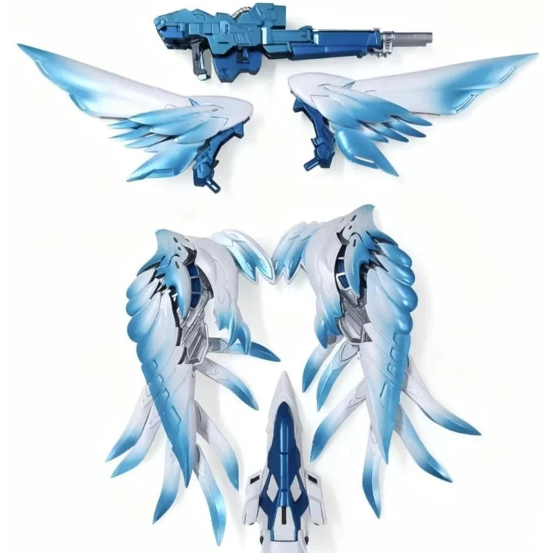 New MGSD Glacier Blue Gradient Wing Assembly Model Kit Action Figures Toys With Water Decals Display Stand Desktop Collectible