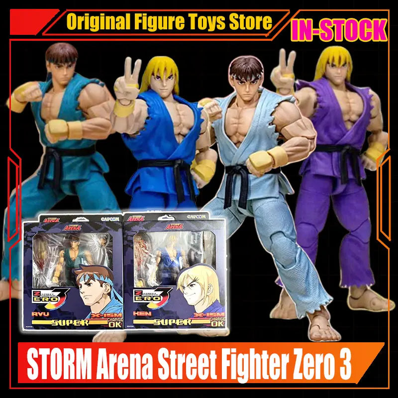 In Stock Original STORM Arena 1/12 Street Fighter Zero 3 Ryu Ken Anime Action Figure  Collection Storm Toys ST Figures Model Toy