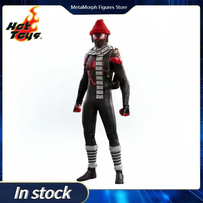 Original Hot Toys Marvel VGM46 Miles Morales Spider Man Anime Figure Model Collection Toys