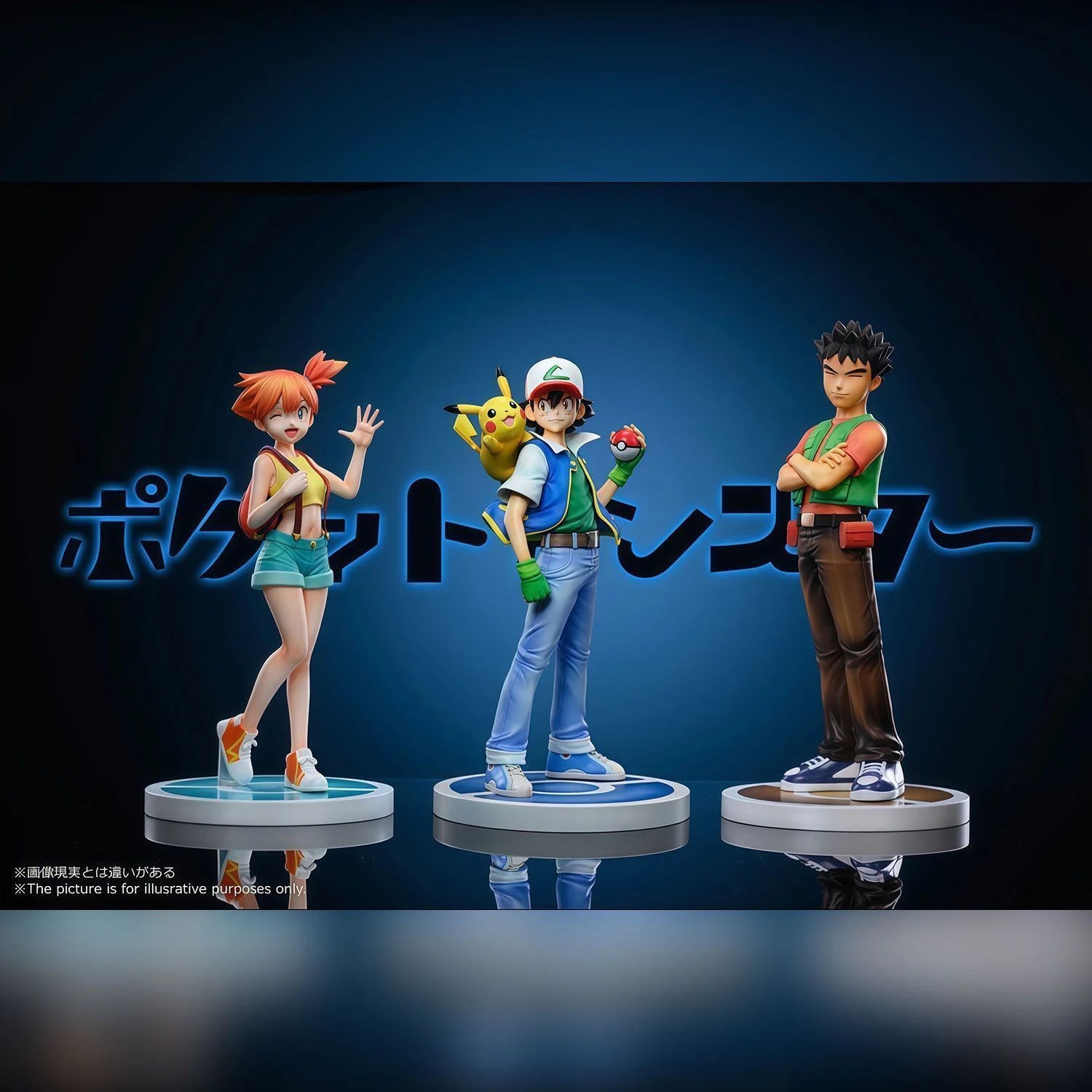 In Stock 8-18cm Ash Ketchum Anime Figure Brock Action Figure Misty Figurine Gk Statue Model Doll Collection Ornament Toys Gifts