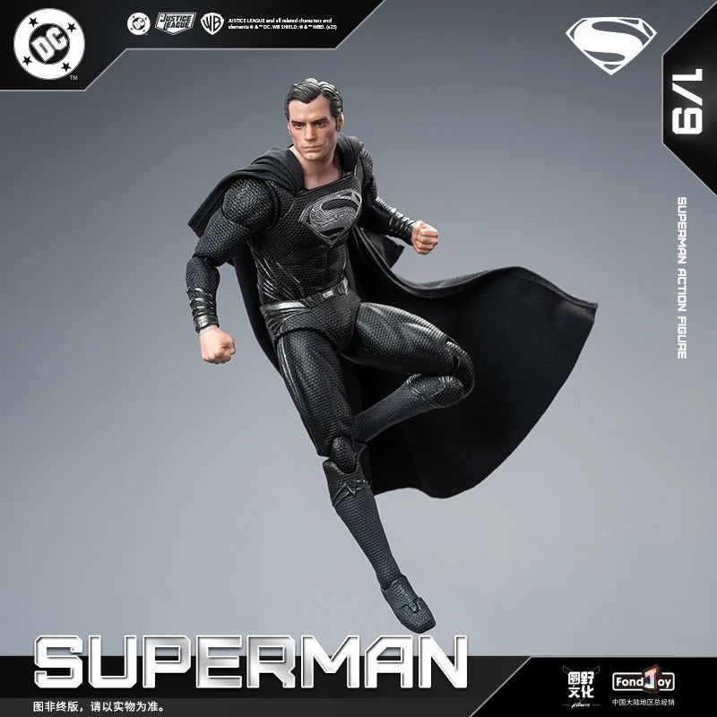FondJoy Black Superman 2.0 1/9 DC Action Figure Justice League Figures Surprise Gift Collect Toys Desktop Moveable Model Toys