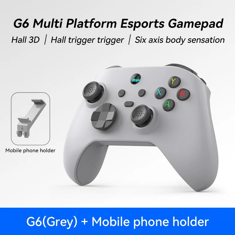 G6 Mobile Game Controller For Switch/IOS/Andriod/PC Support Streaming media/cloud Game Mobile Phone GamePad Hall effect joystick