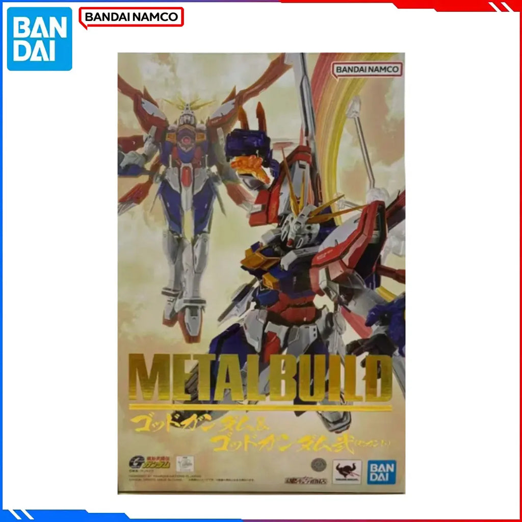Genuine Bandai Original Gundam Figure Model Kits Anime Figures God Gundam & Burning GundamAction Model Toys Gift for Kids