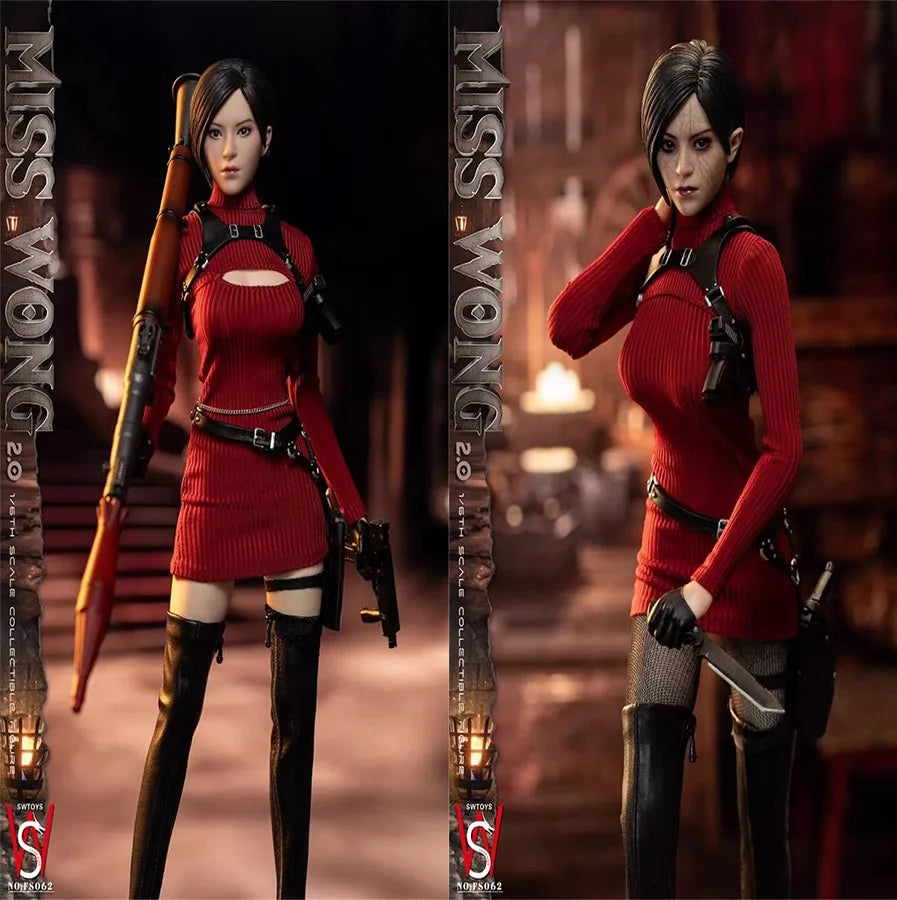 SWTOYS FS062 1/6 Soldatin Ada Wong 2.0 Doppelt bewegliche Augen Kopfskulptur Komplettset 12'' Actionfiguren Modellspielzeug Auf Lager