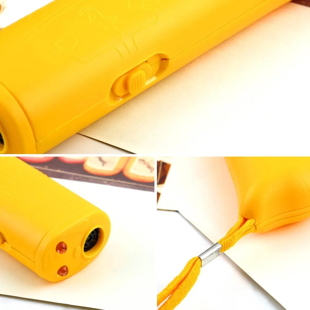Dog Ultrasonic Anti Barking Device 3 in 1 Dog Training Anti-barking Device with Flash Light Outdoor Pets Dogs Repellent Training